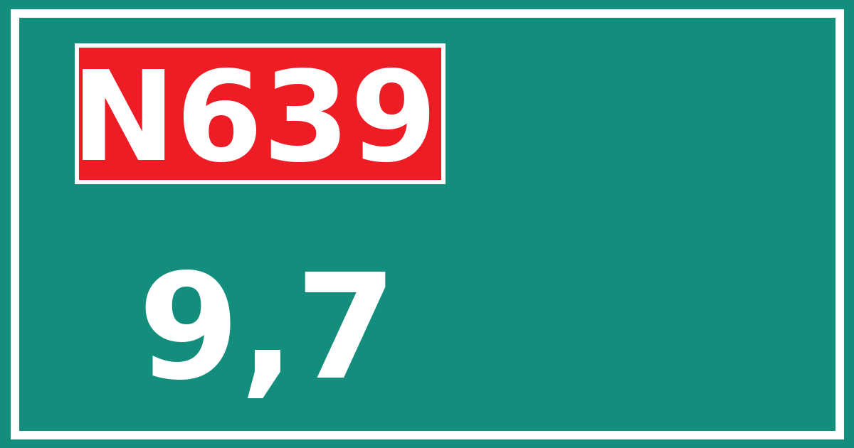 Hectometerbord N639 9,7