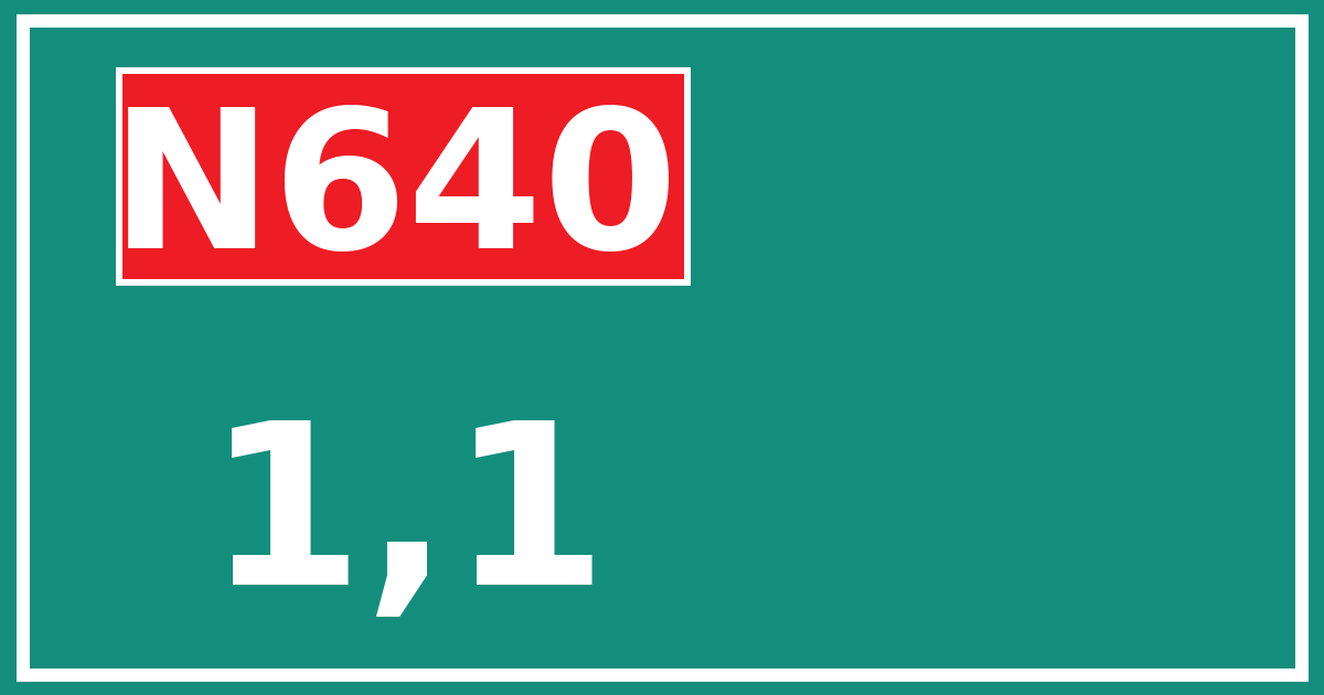 Hectometerbord N640 1,1