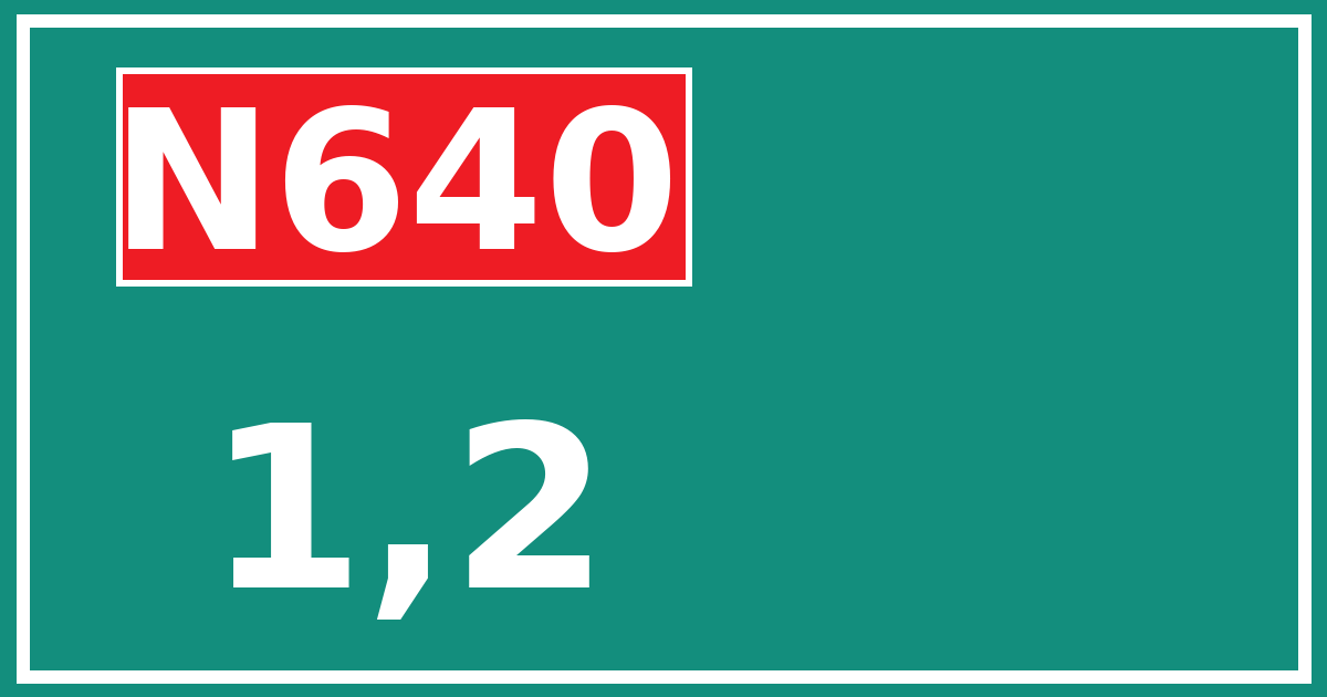 Hectometerbord N640 1,2