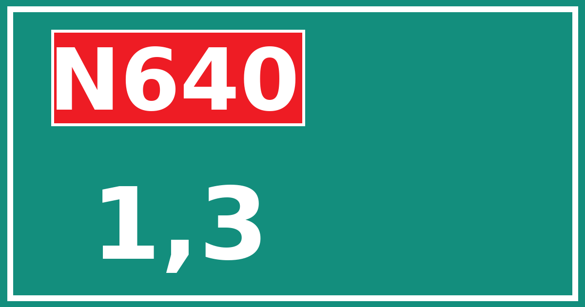 Hectometerbord N640 1,3