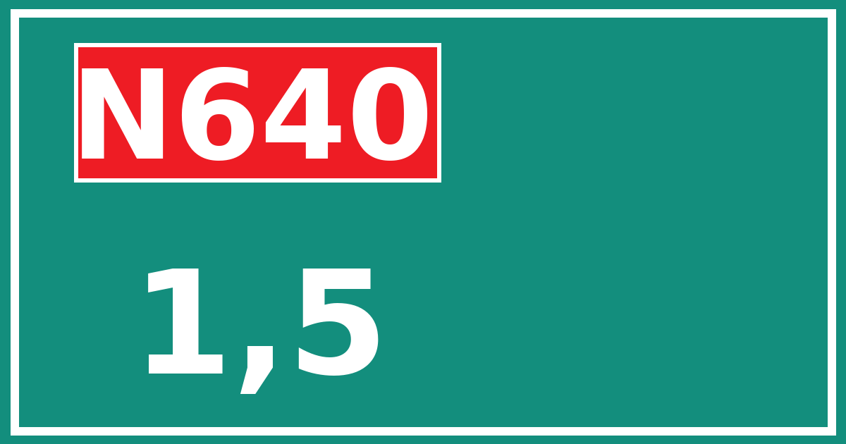 Hectometerbord N640 1,5