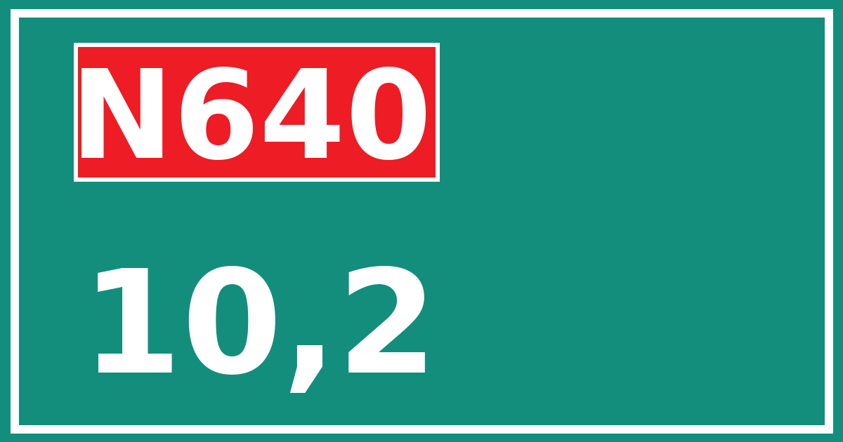 Hectometerbord N640 10,2