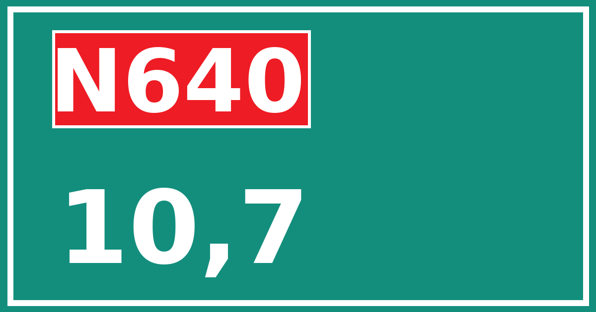 Hectometerbord N640 10,7
