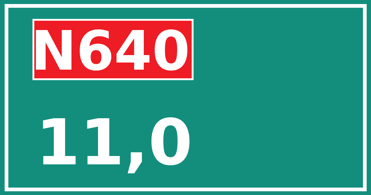 Hectometerbord N640 11,0