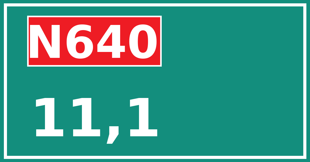 Hectometerbord N640 11,1