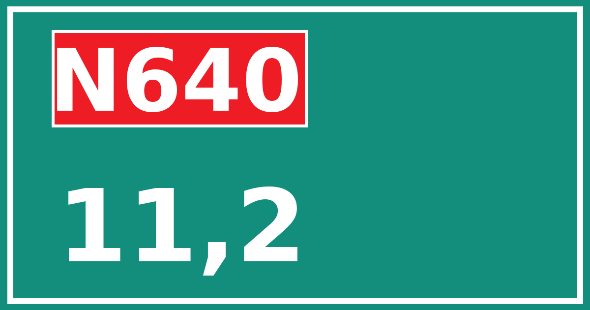 Hectometerbord N640 11,2