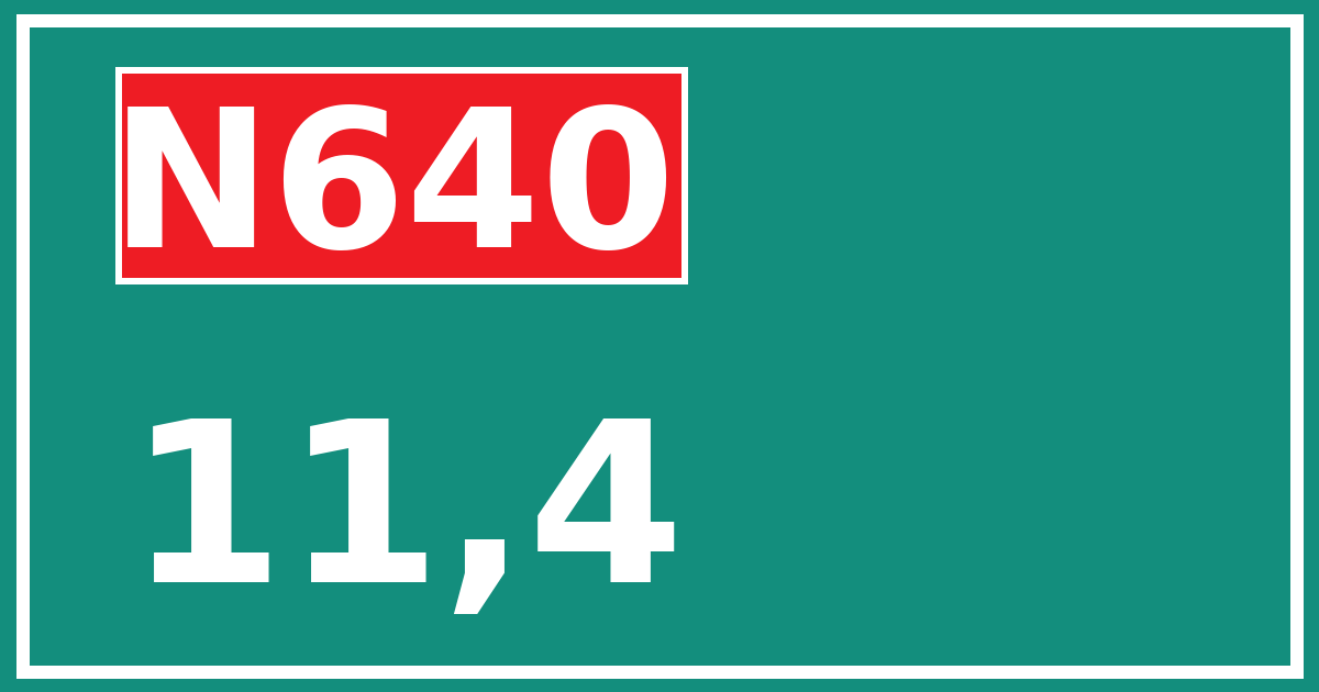 Hectometerbord N640 11,4