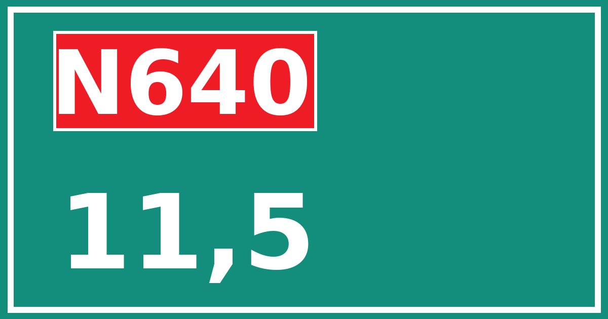 Hectometerbord N640 11,5