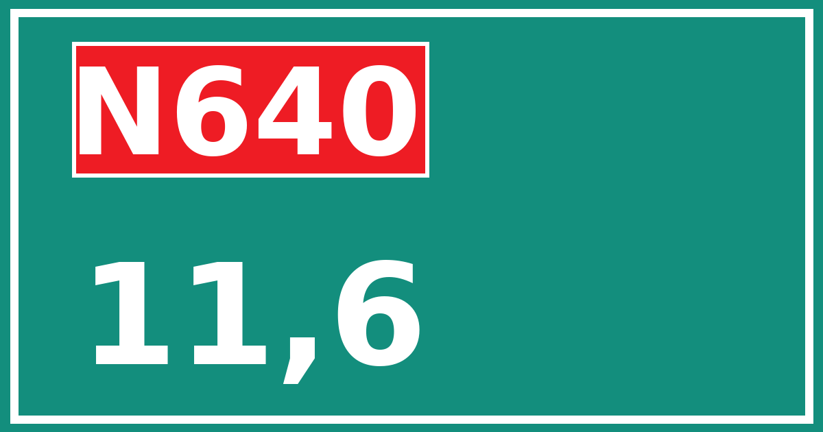 Hectometerbord N640 11,6