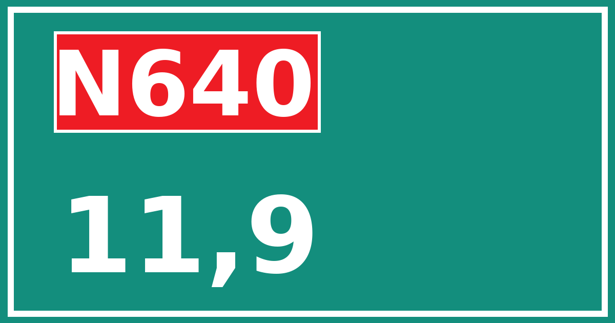 Hectometerbord N640 11,9