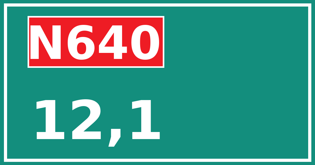 Hectometerbord N640 12,1