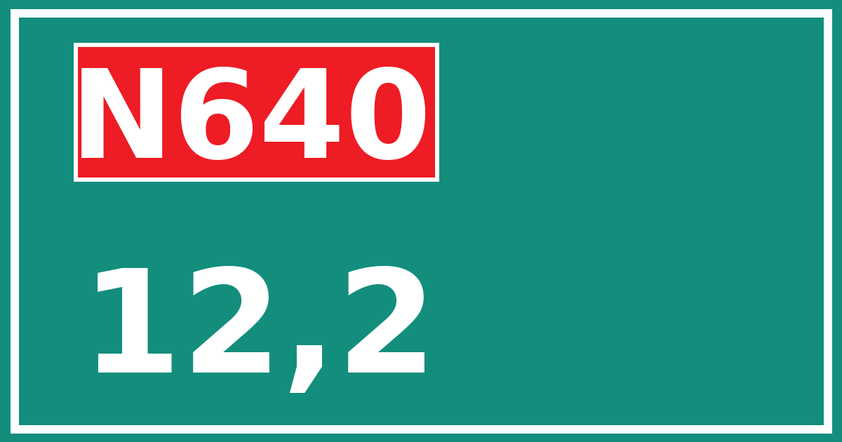 Hectometerbord N640 12,2