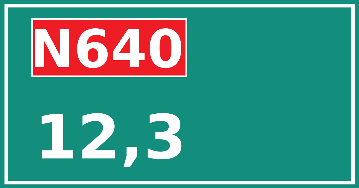 Hectometerbord N640 12,3