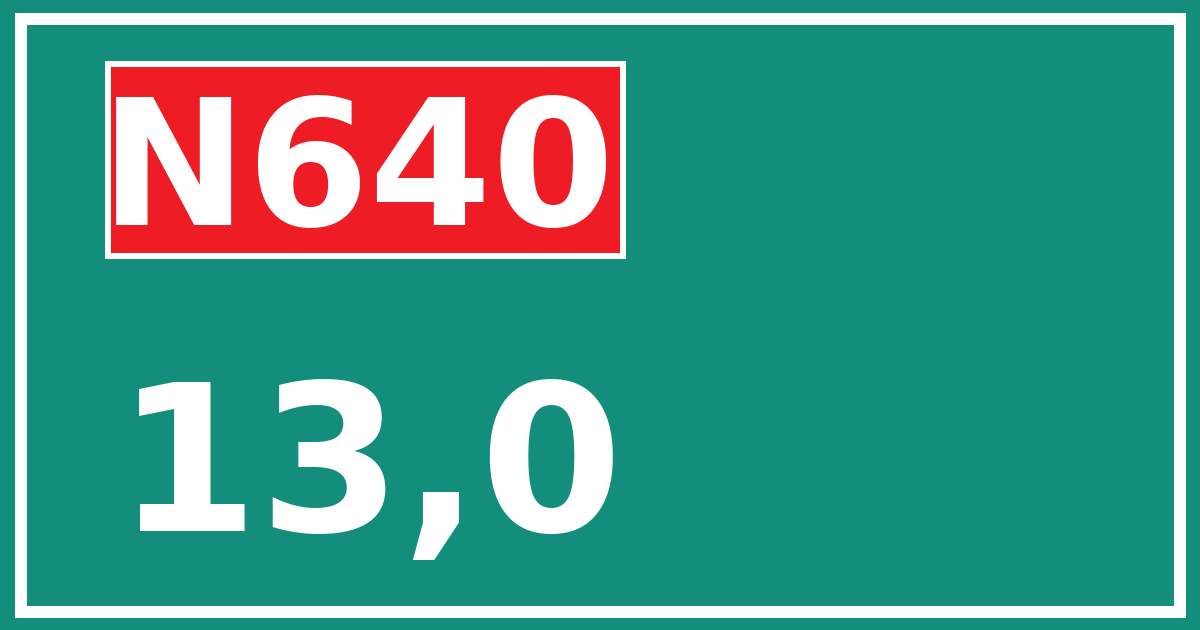 Hectometerbord N640 13,0