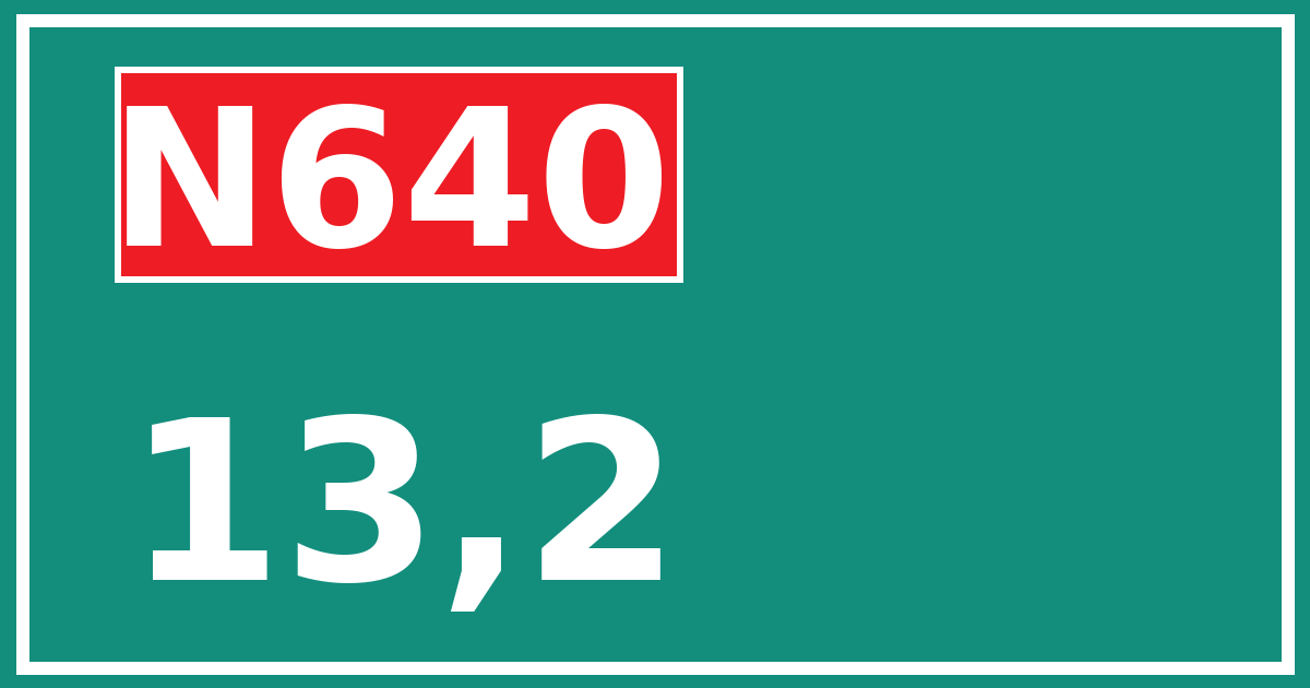 Hectometerbord N640 13,2