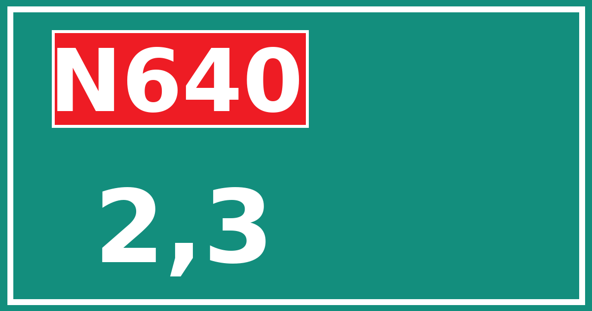 Hectometerbord N640 2,3