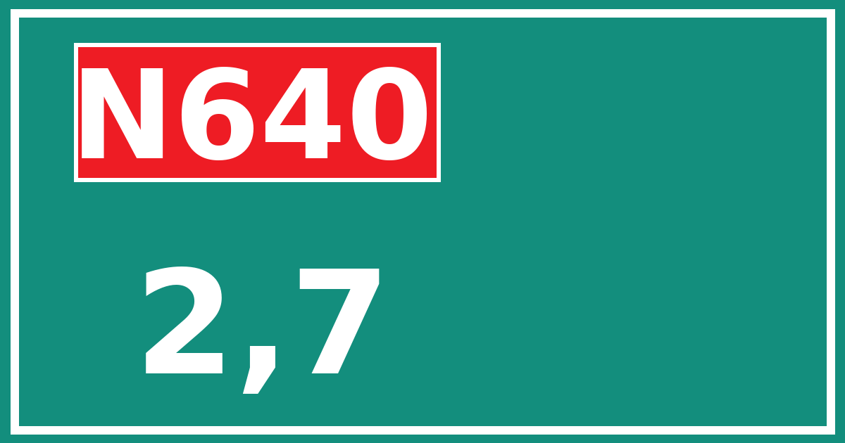Hectometerbord N640 2,7