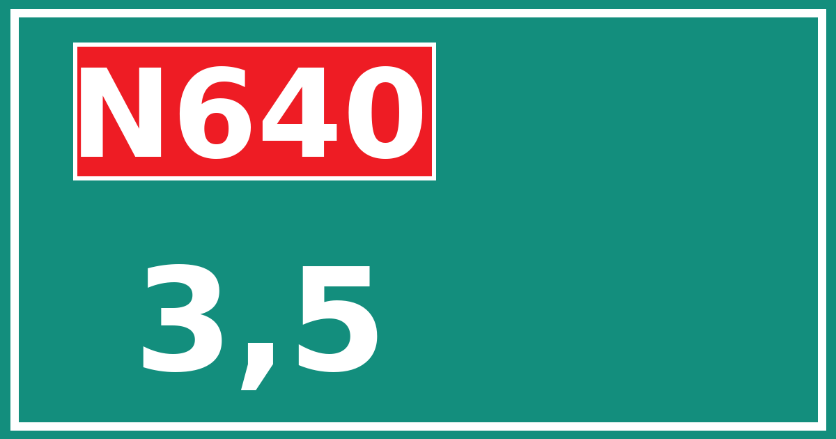 Hectometerbord N640 3,5