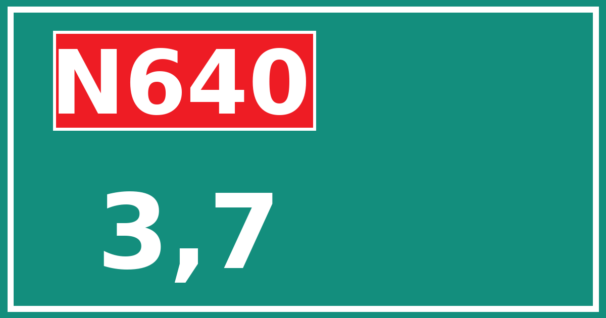 Hectometerbord N640 3,7
