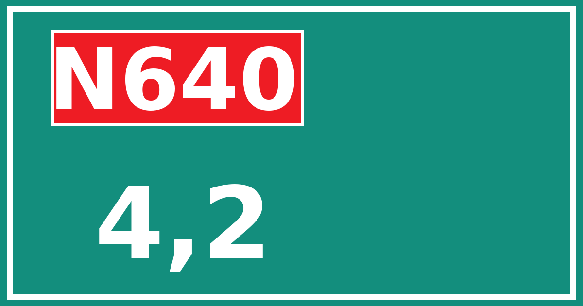Hectometerbord N640 4,2