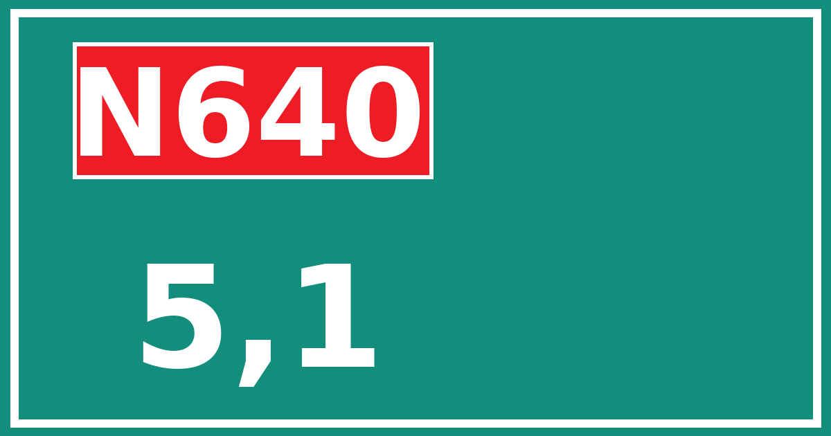 Hectometerbord N640 5,1