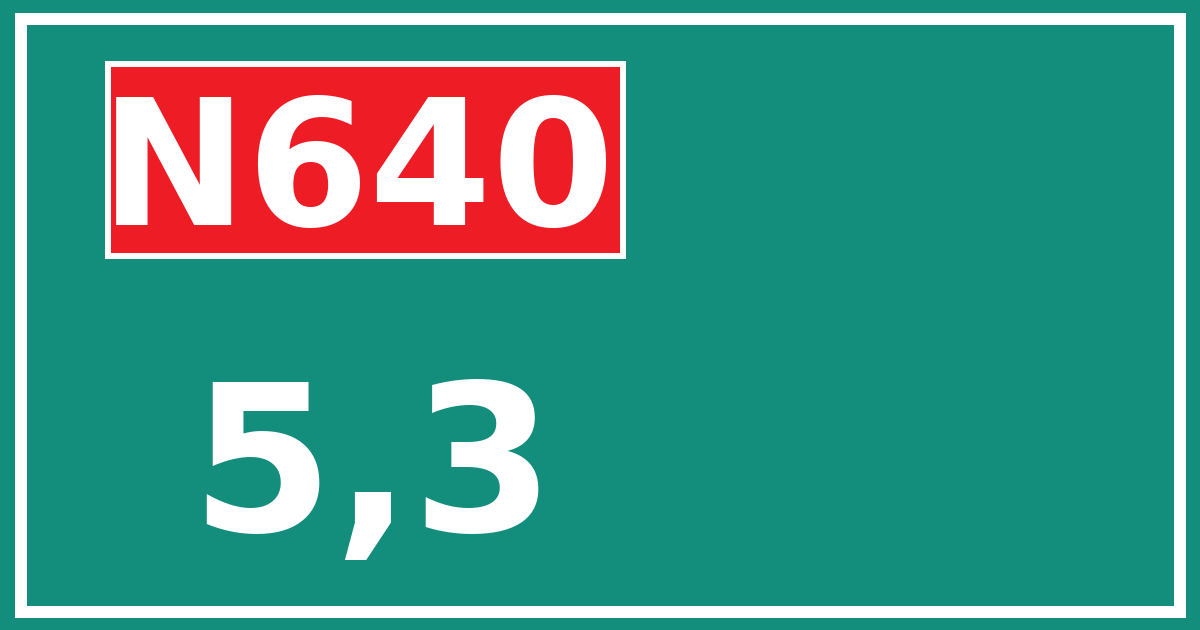 Hectometerbord N640 5,3