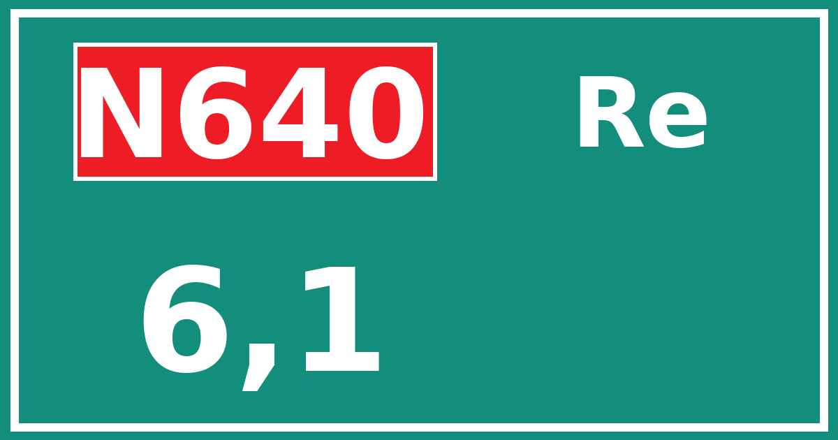 Hectometerbord N640 6,1 zijde Re