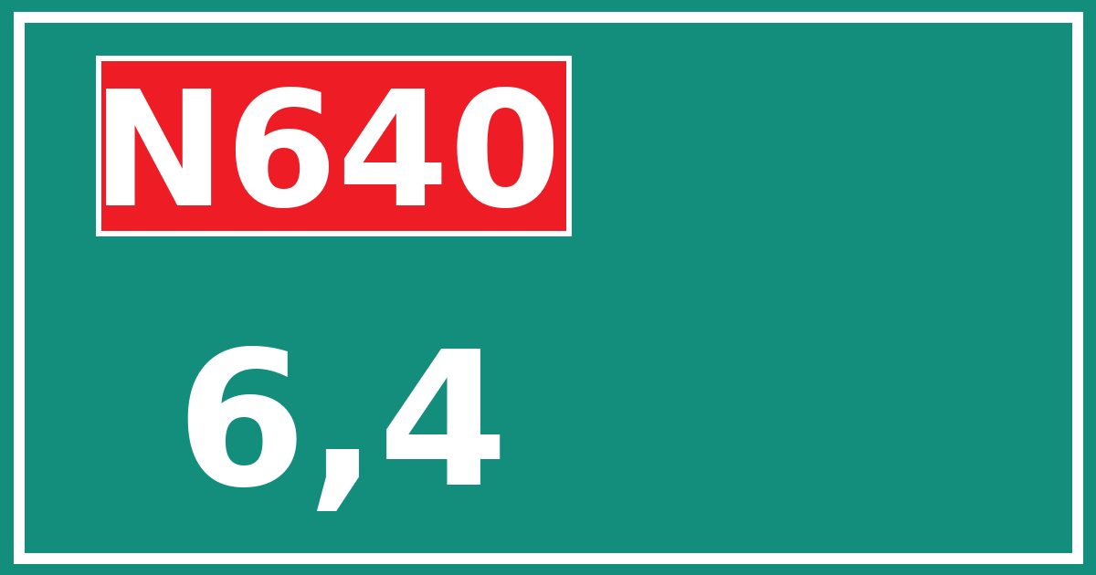 Hectometerbord N640 6,4