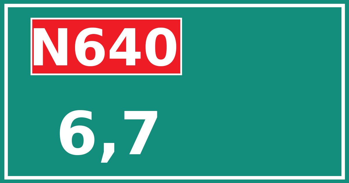 Hectometerbord N640 6,7