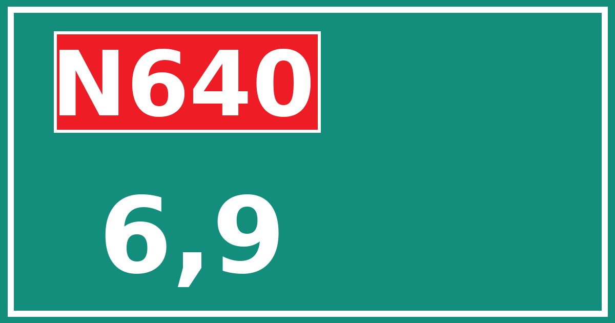 Hectometerbord N640 6,9