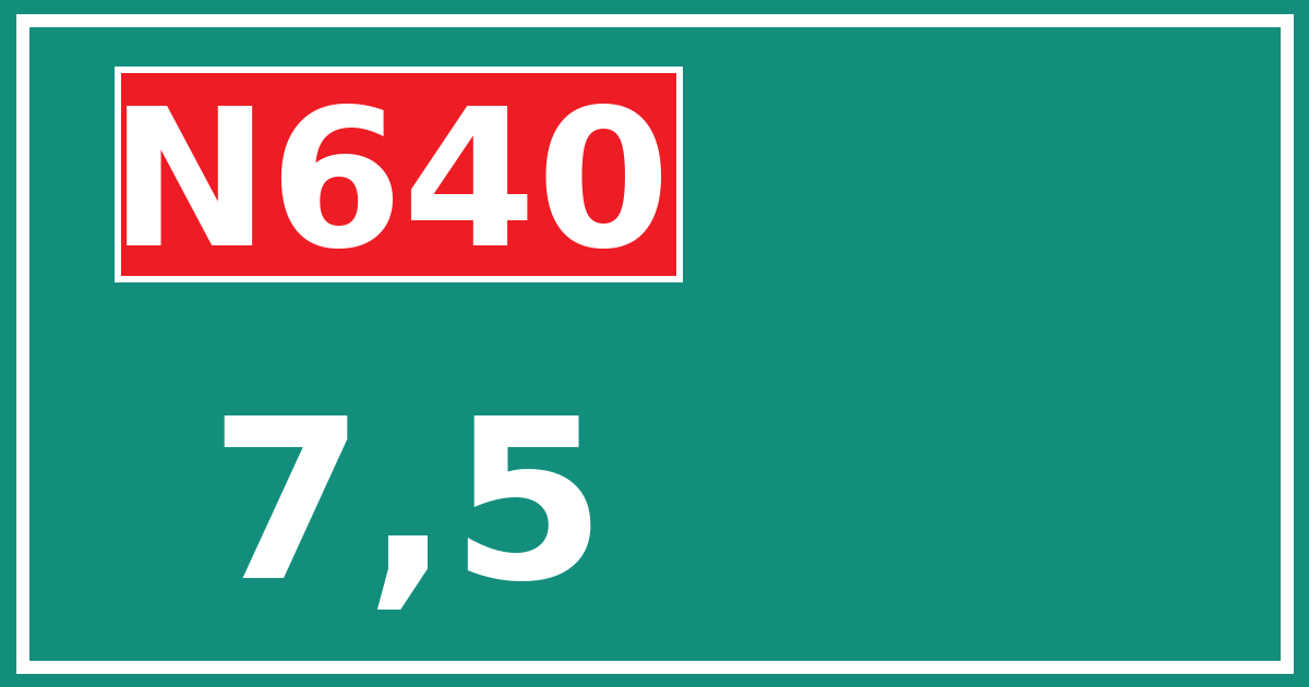 Hectometerbord N640 7,5
