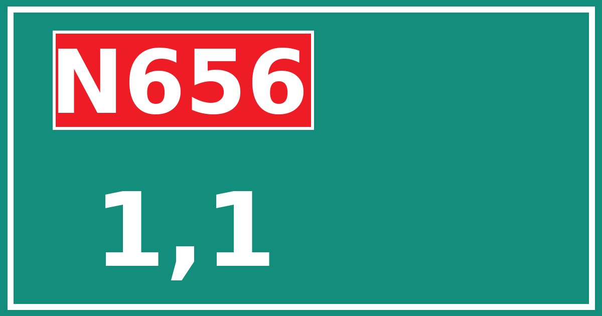 Hectometerbord N656 1,1