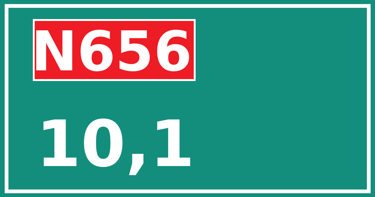 Hectometerbord N656 10,1