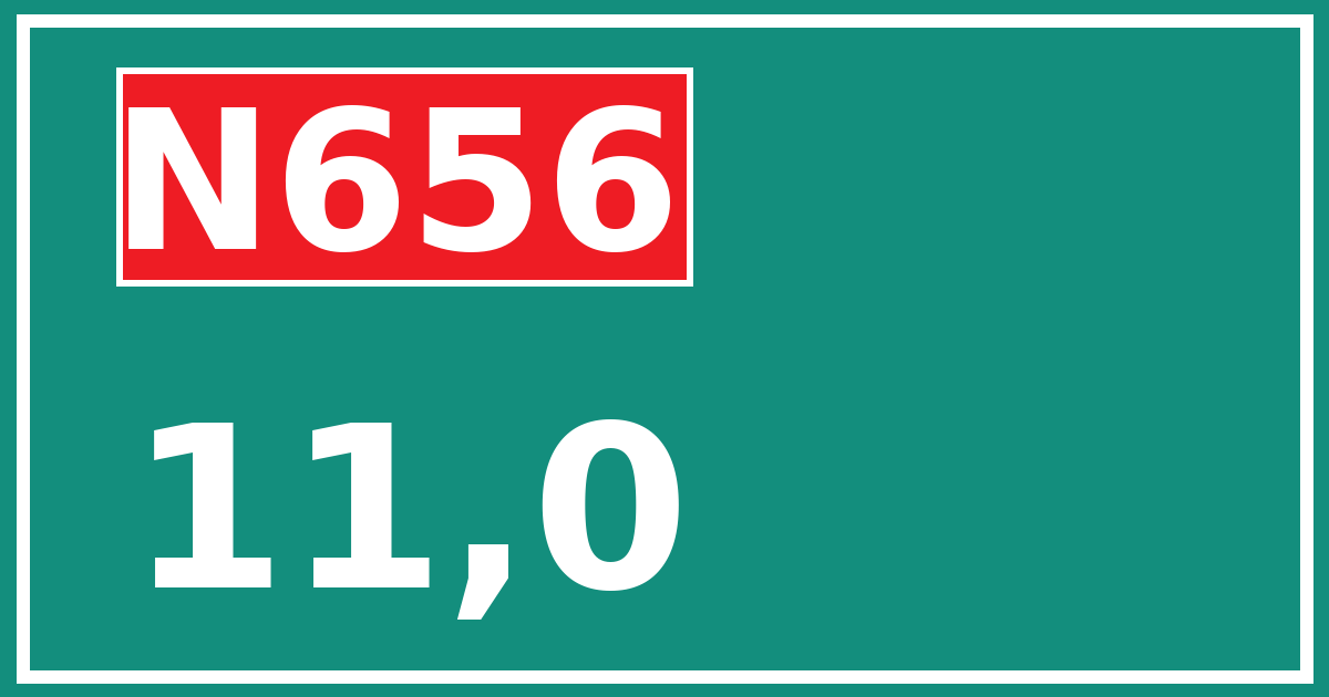 Hectometerbord N656 11,0