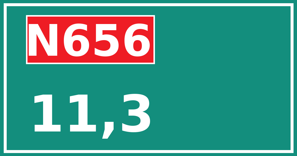 Hectometerbord N656 11,3