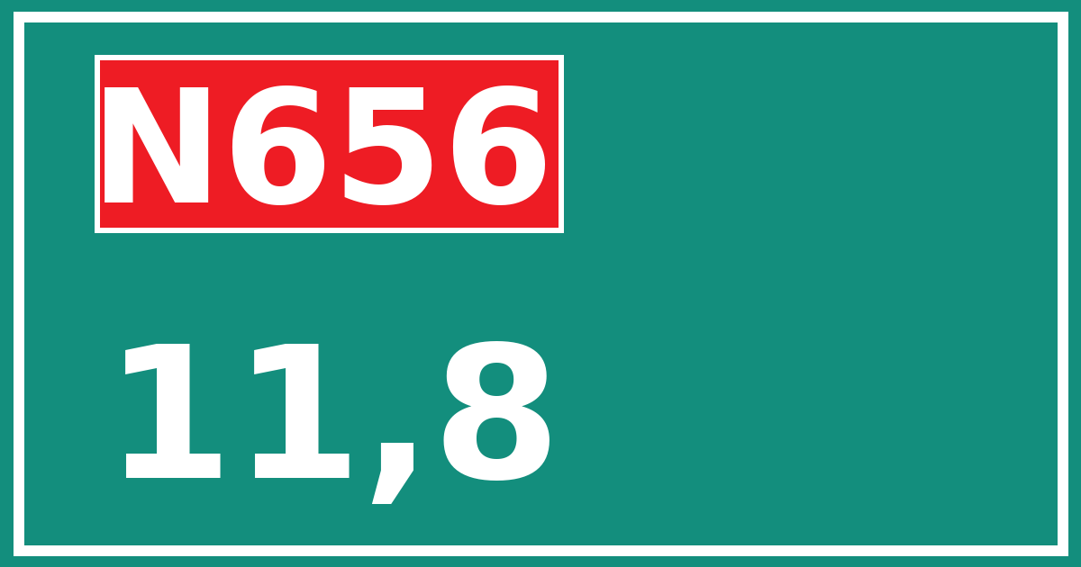 Hectometerbord N656 11,8