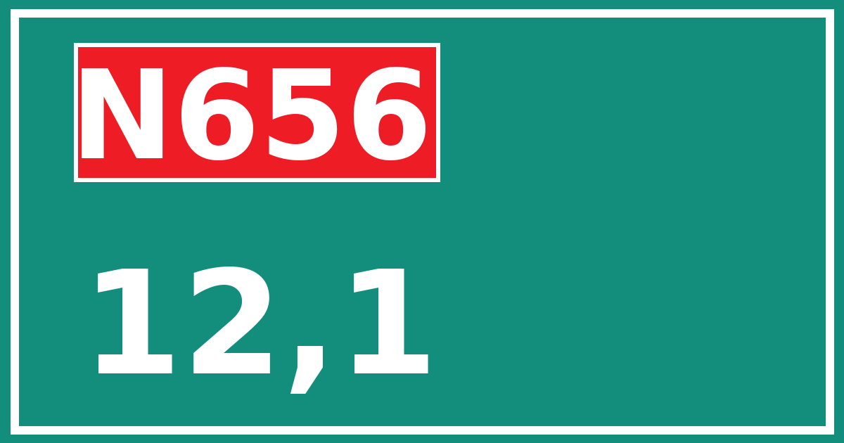 Hectometerbord N656 12,1
