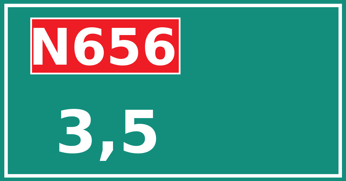 Hectometerbord N656 3,5