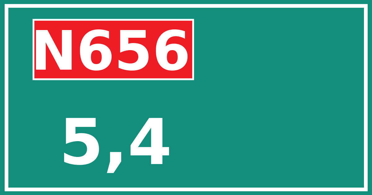 Hectometerbord N656 5,4