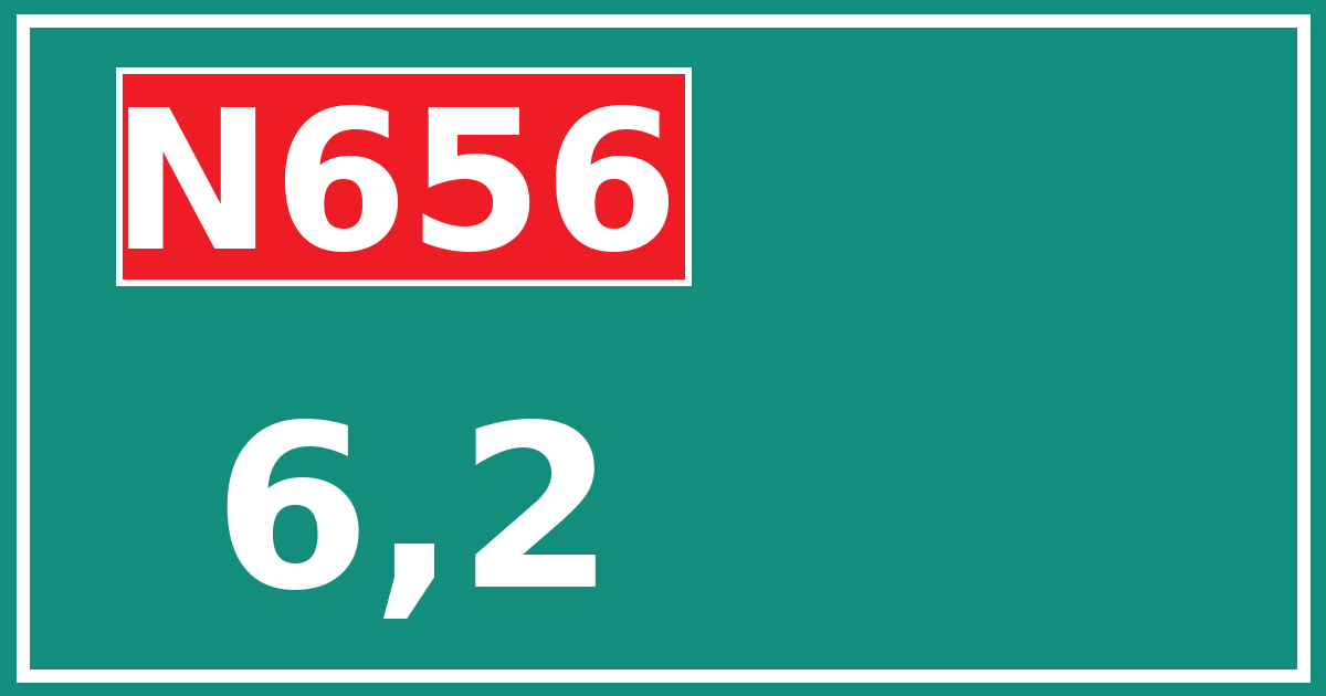 Hectometerbord N656 6,2