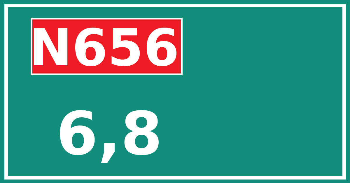 Hectometerbord N656 6,8