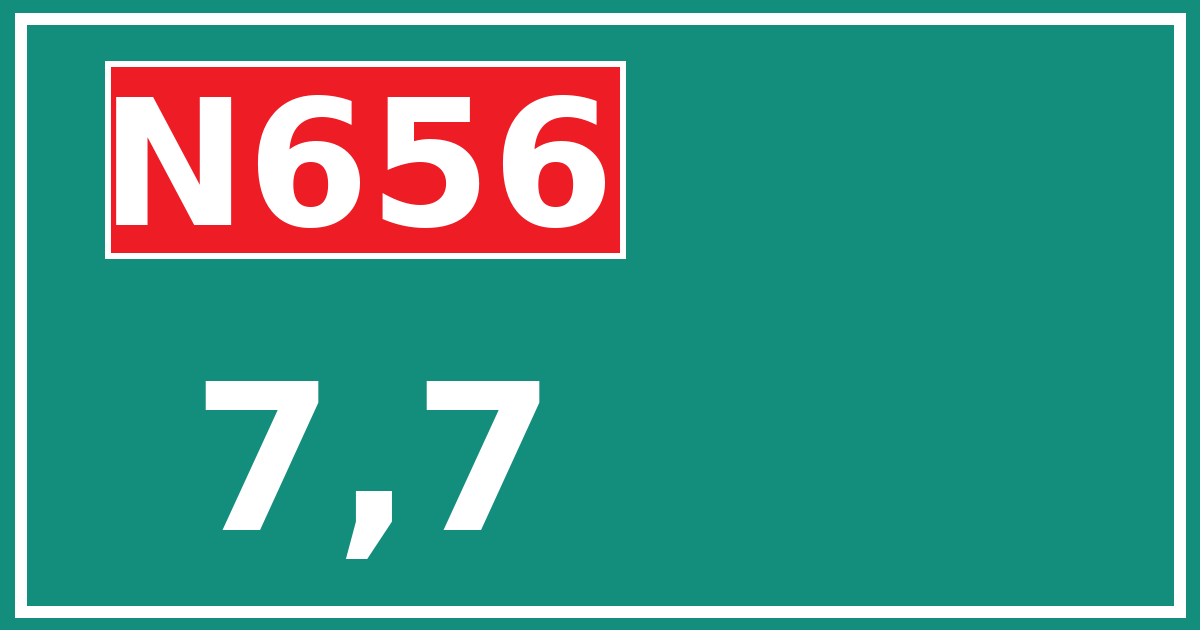 Hectometerbord N656 7,7