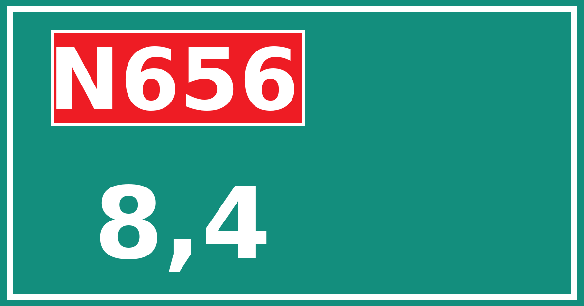 Hectometerbord N656 8,4