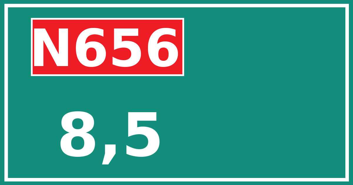 Hectometerbord N656 8,5