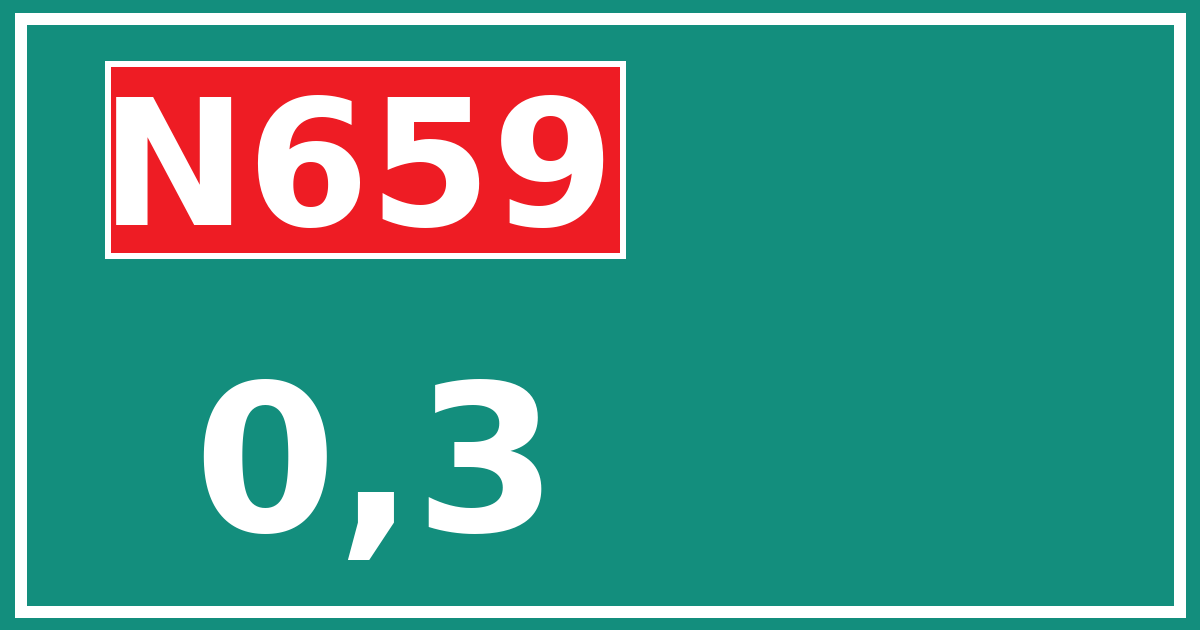 Hectometerbord N659 0,3