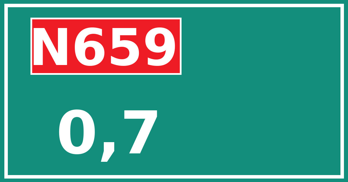 Hectometerbord N659 0,7