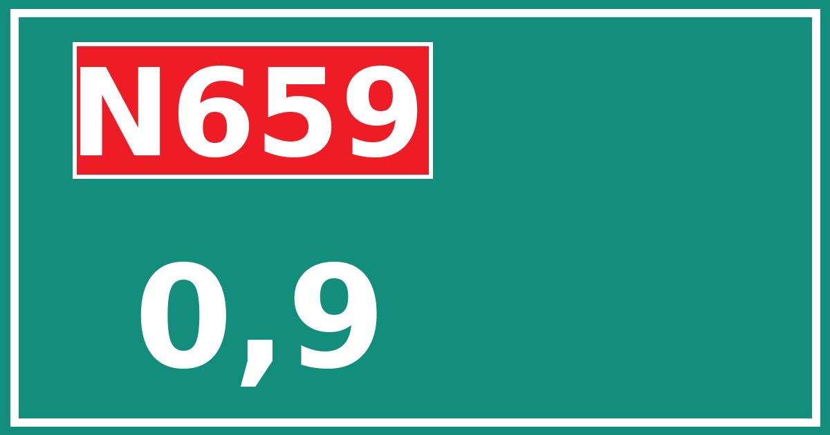 Hectometerbord N659 0,9