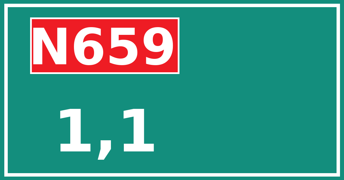 Hectometerbord N659 1,1