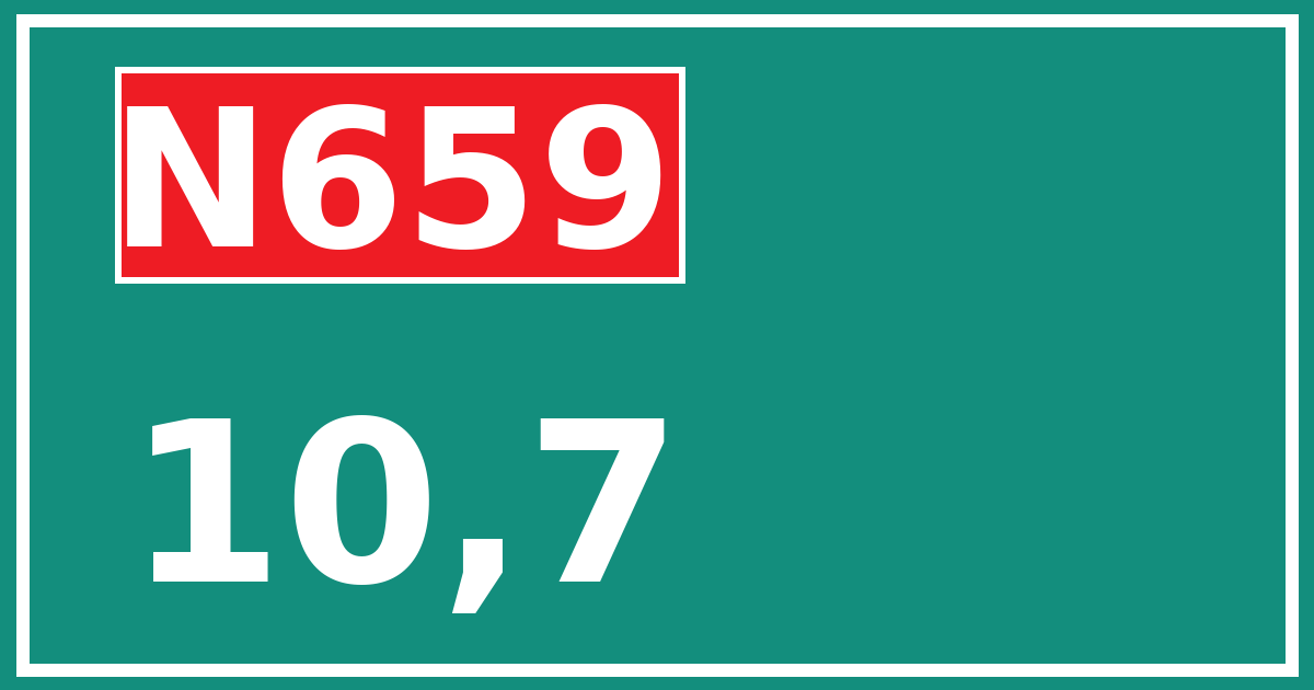 Hectometerbord N659 10,7