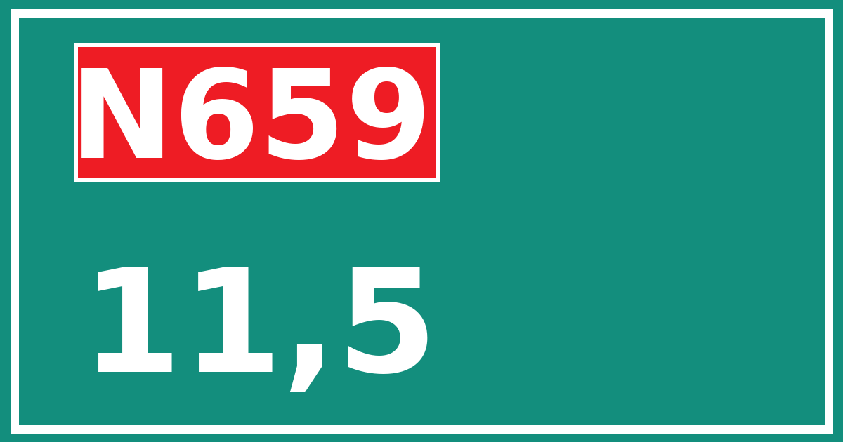 Hectometerbord N659 11,5